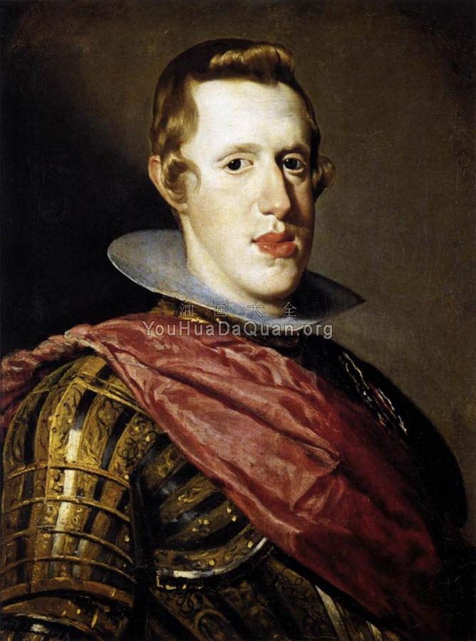 Philip IV in Armor - 迭戈·罗德里格斯·德·席尔瓦·委拉斯贵支